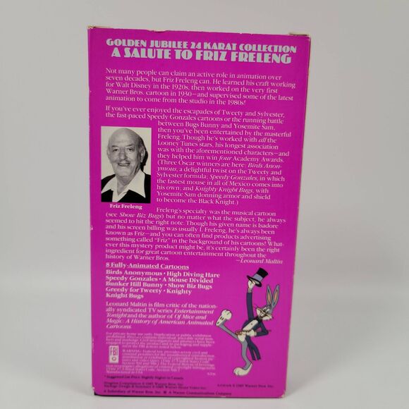 Warner Bros Cartoons Golden Jubilee Salute to Friz Freleng Looney Tunes VHS Tape - Picture 3 of 6